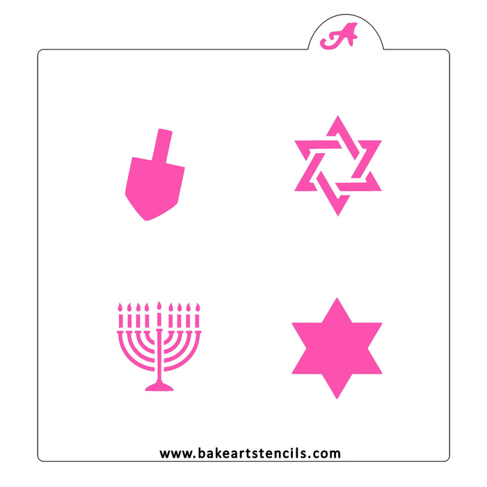 Hanukkah Themed Oreo Stencil bakeartstencils