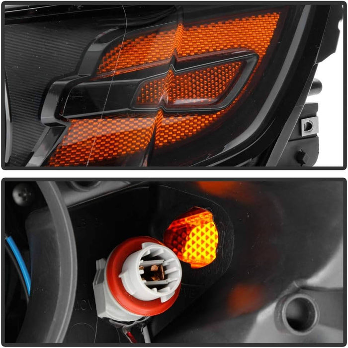 Headlights for 2014-2020 Chevy Impala All Black Housing (Left and Right)