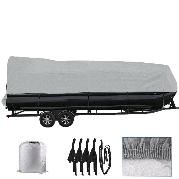 Heavy duty Trailerable Pontoon boat storage cover Fits 21' to 24' L