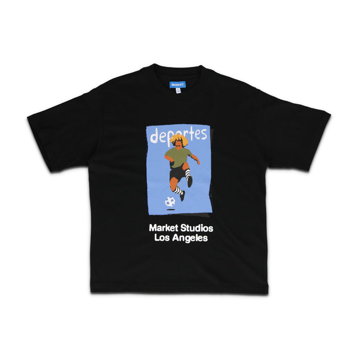 Illustrated Soccer T-shirt Black