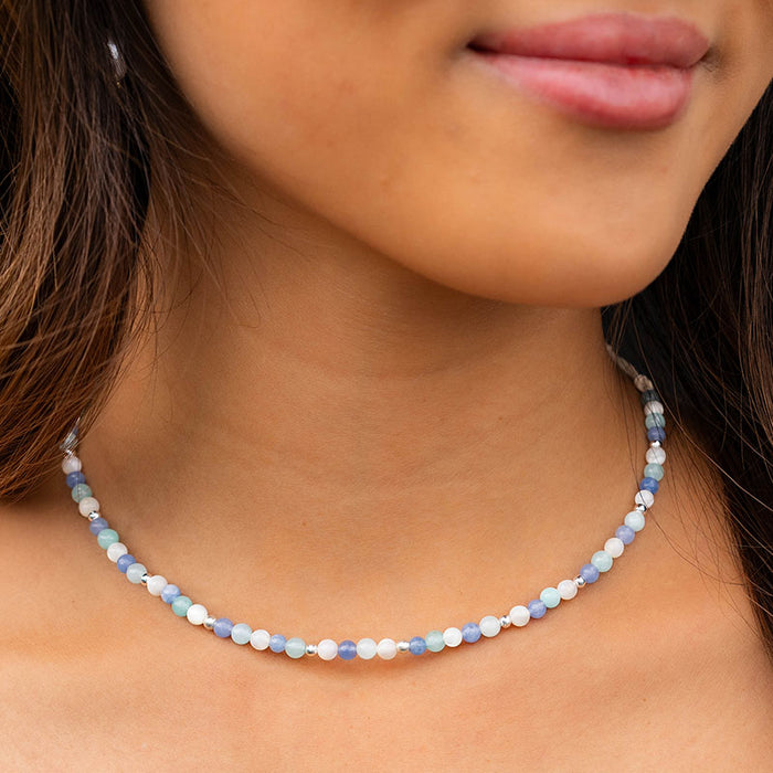 Inner Peace 4mm Healing Necklace, worn on neck