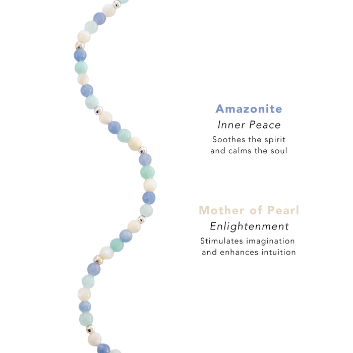 Inner Peace 4mm Healing Necklace, bead detail