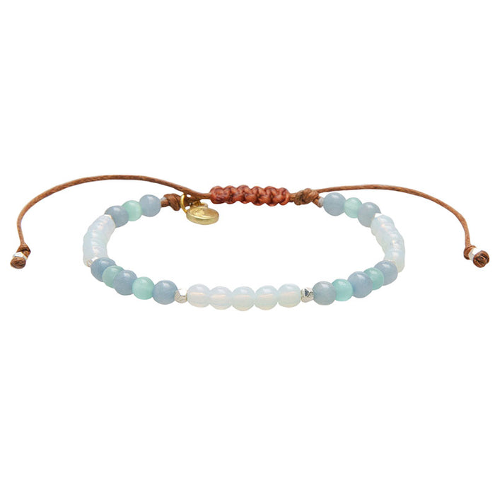 Intuition + Inner Peace 4mm Healing Bracelet, flat lay