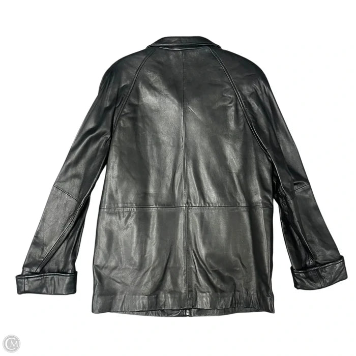 Jacket Leather By Tibor Leathers In Black, Size: S