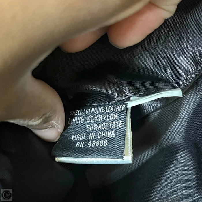 Jacket Leather By Tibor Leathers In Black, Size: S