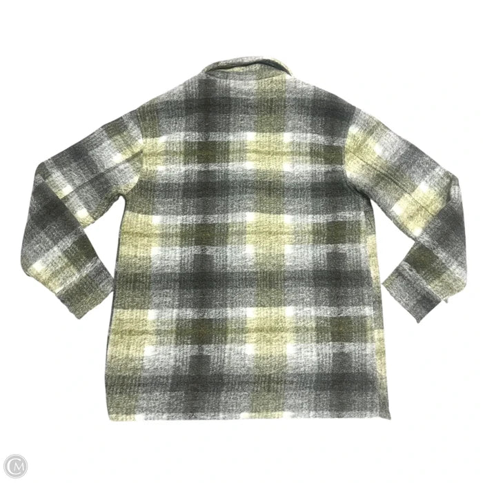 Jacket Shirt By Joie In Green & Grey, Size: Xs