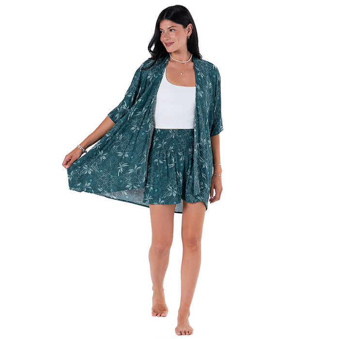Jade Dahlia Kimono, front