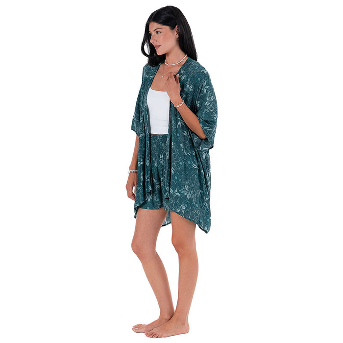 Jade Dahlia Kimono, side