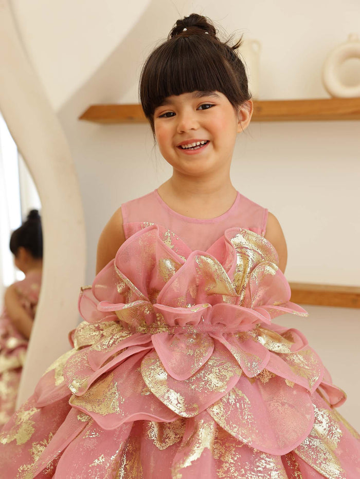JANYAS CLOSET Enchanted Pink Petal Princess Gown