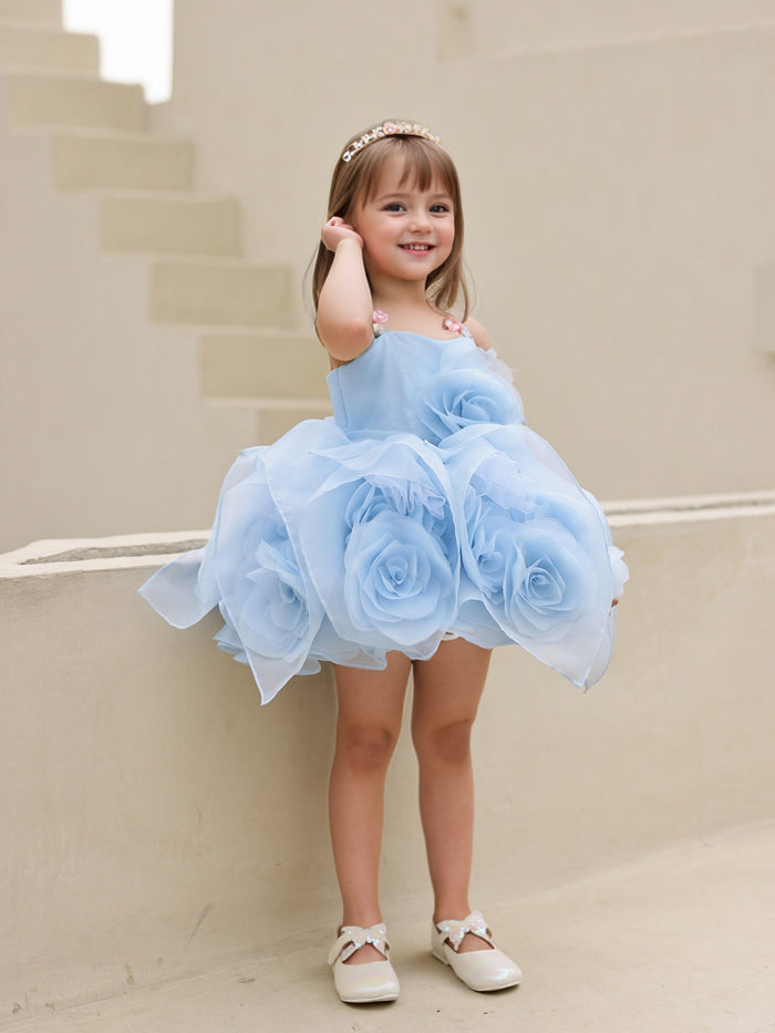 Janyas Closet Janyas Closet Elsa Blue Hankie Dress - One piece