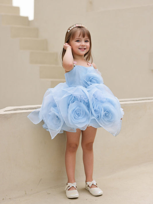 Janyas Closet Janyas Closet Elsa Blue Hankie Dress - One piece