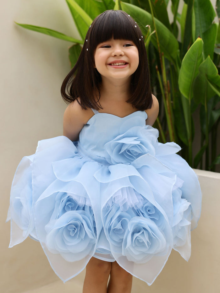 Janyas Closet Janyas Closet Elsa Blue Hankie Dress - One piece