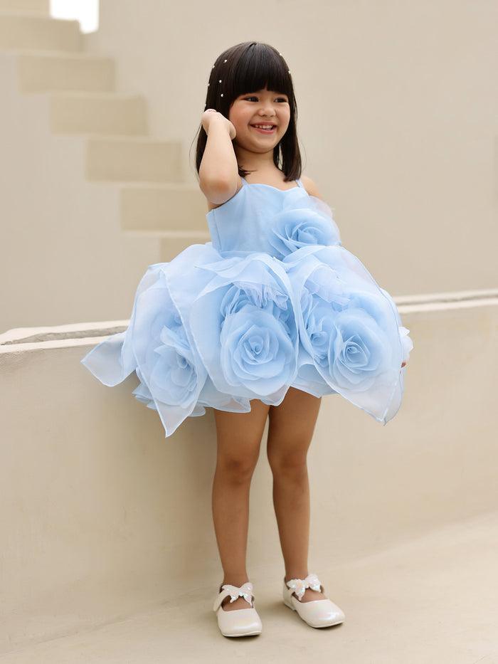 Janyas Closet Janyas Closet Elsa Blue Hankie Dress - One piece