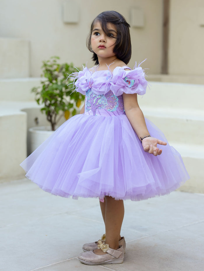 JANYAS CLOSET Lavender Mermaid Detachable Princess Gown