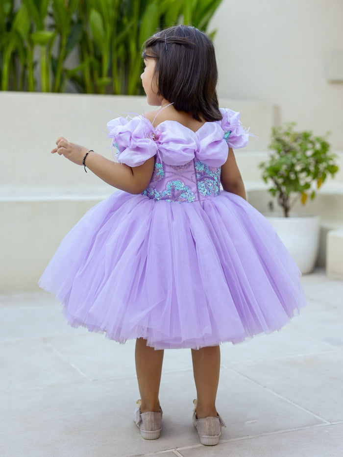 JANYAS CLOSET Lavender Mermaid Detachable Princess Gown