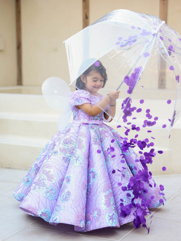 JANYAS CLOSET Lavender Mermaid Detachable Princess Gown