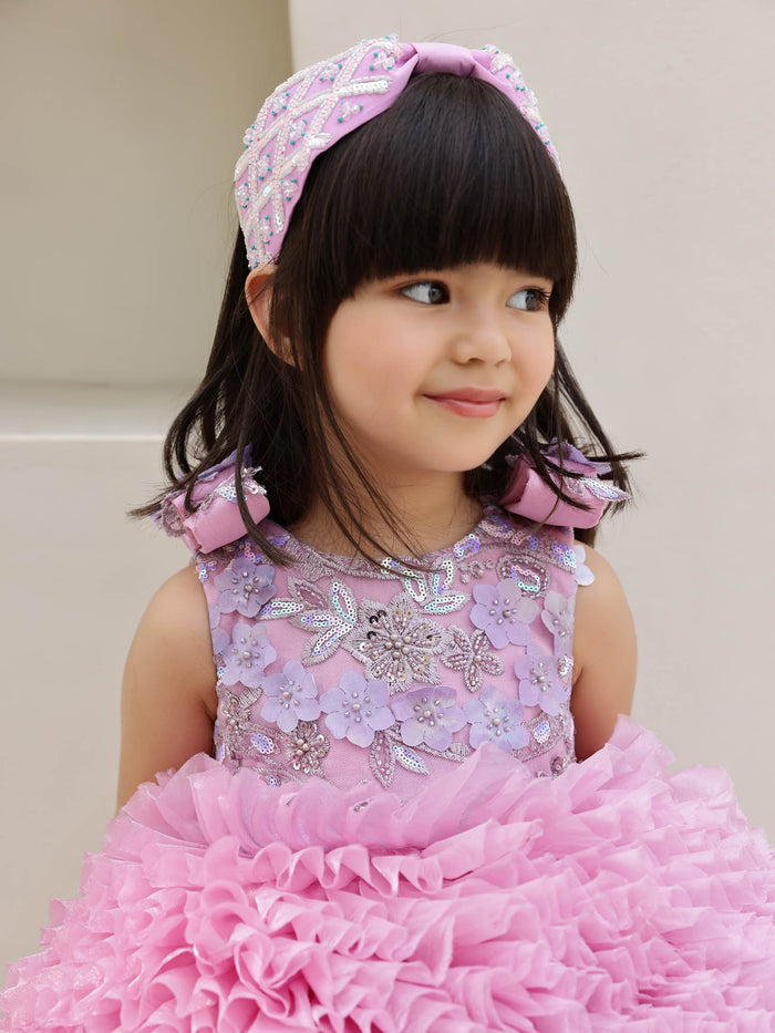 JANYAS CLOSET Mauve Magic Ruffle Barbie Dress