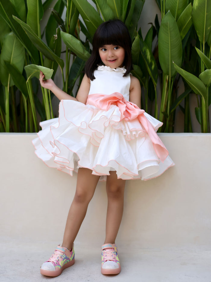 JANYAS CLOSET Princess Peach White Ruffled Dress