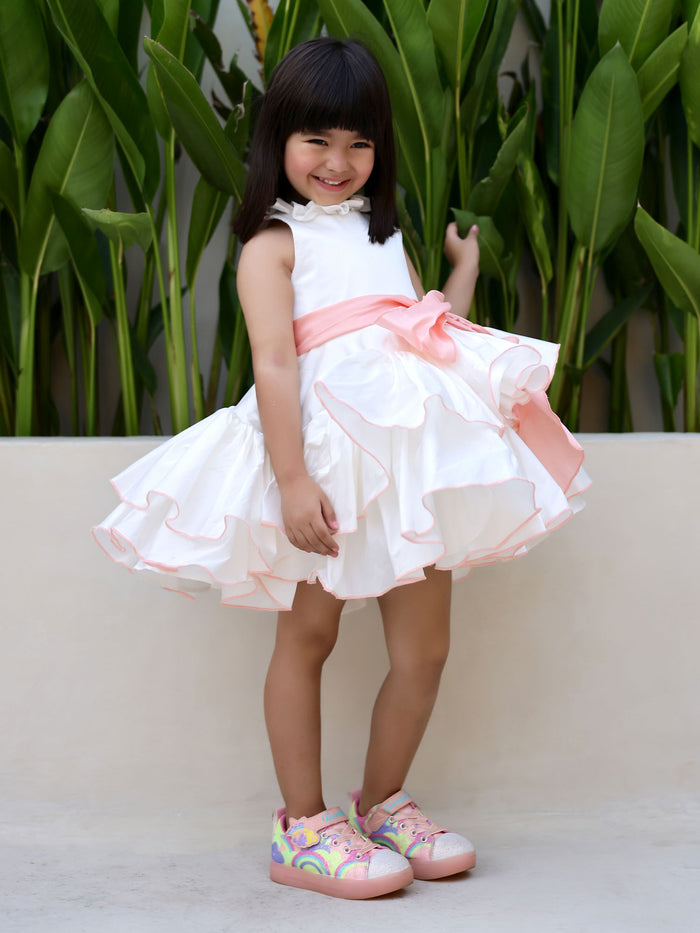 JANYAS CLOSET Princess Peach White Ruffled Dress