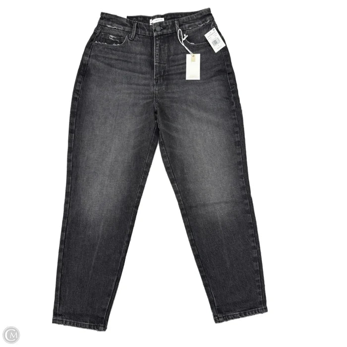 Jeans Cropped By Good American In Black Denim, Size: 2