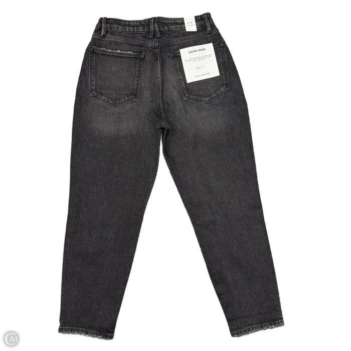 Jeans Cropped By Good American In Black Denim, Size: 2