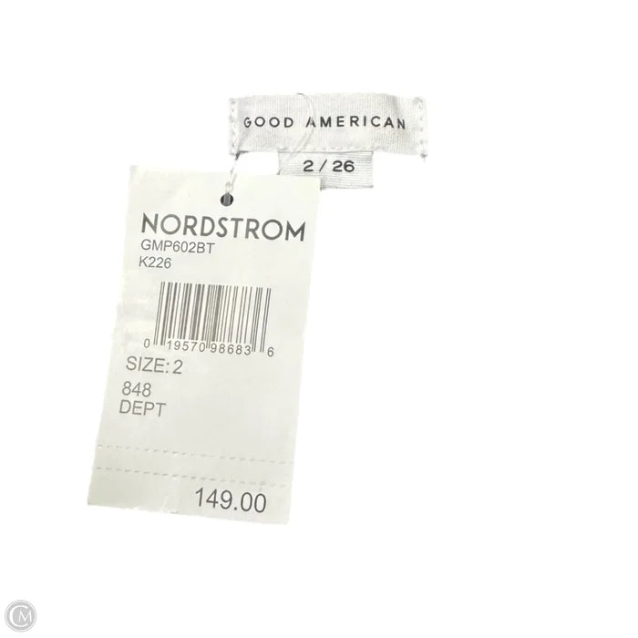 Jeans Cropped By Good American In Black Denim, Size: 2