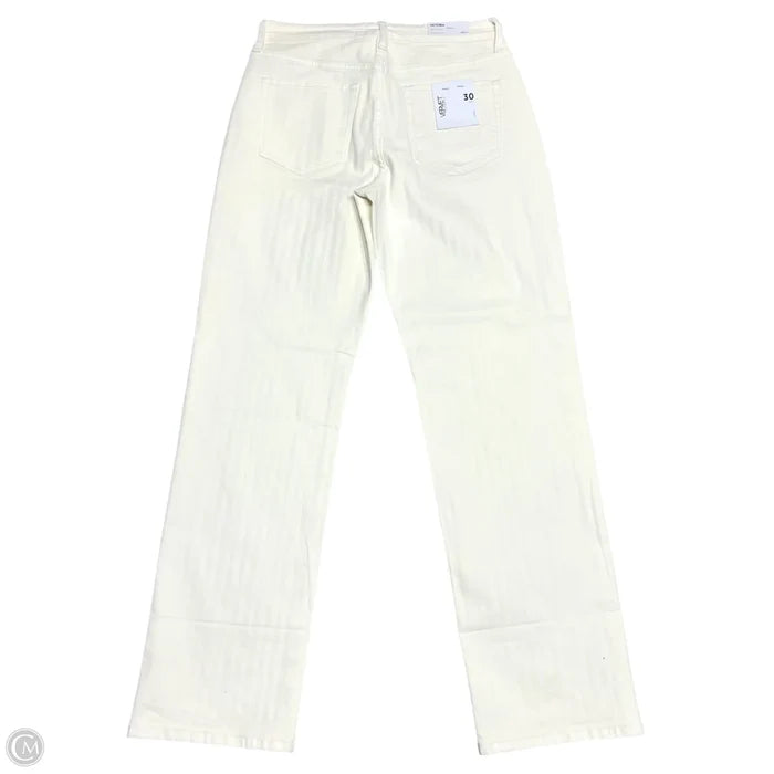 Jeans Straight By Vervet In Cream Denim, Size: 10