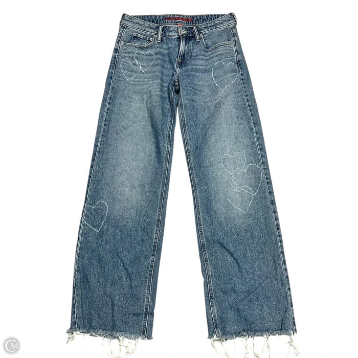 Jeans Wide Leg By Lucky Brand In Blue Denim, Size: 0
