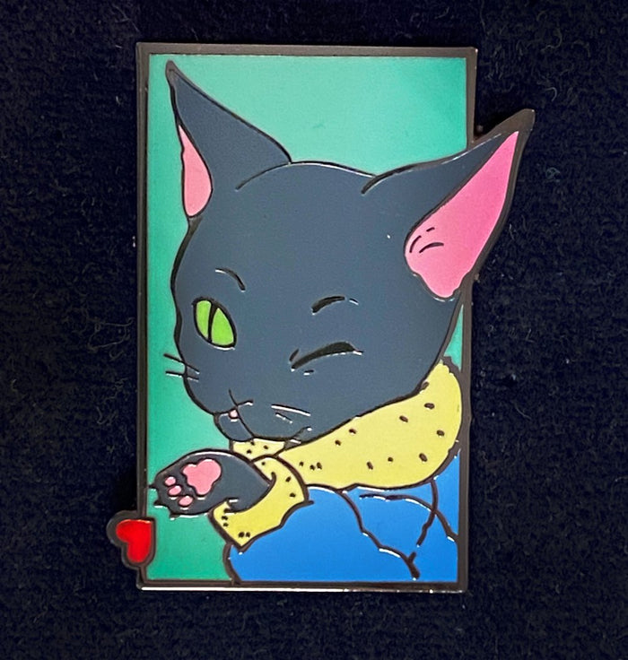 Kelsey Short: Kiss Cat Enamel Pin