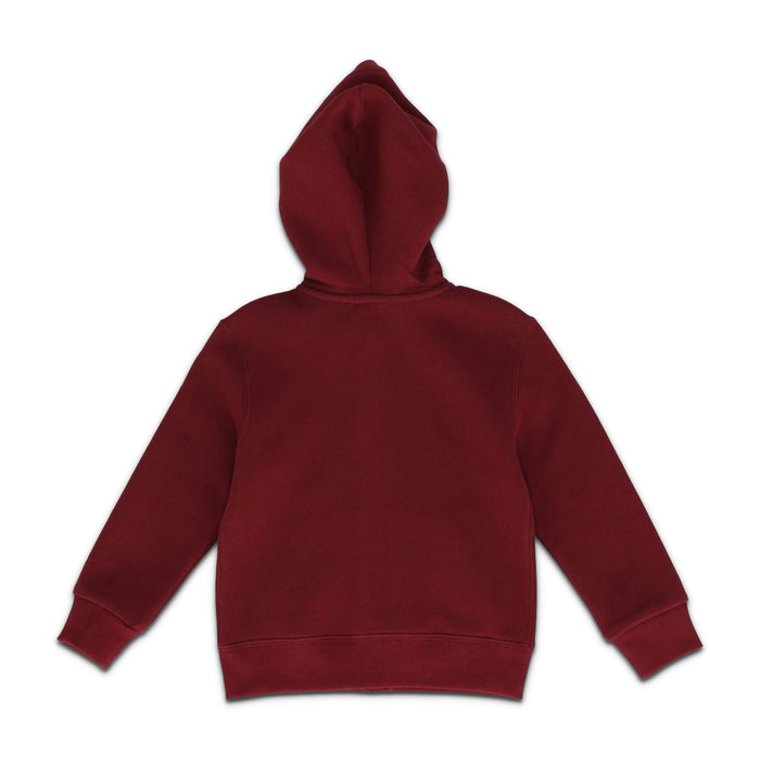 Kid Logo Fleece Full Zip  Red Hoodie