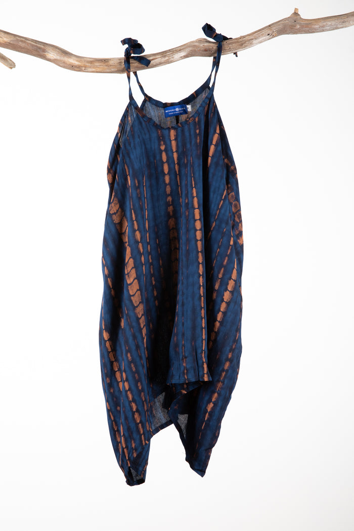 Kids Shibori Tie Dye Dress in Red