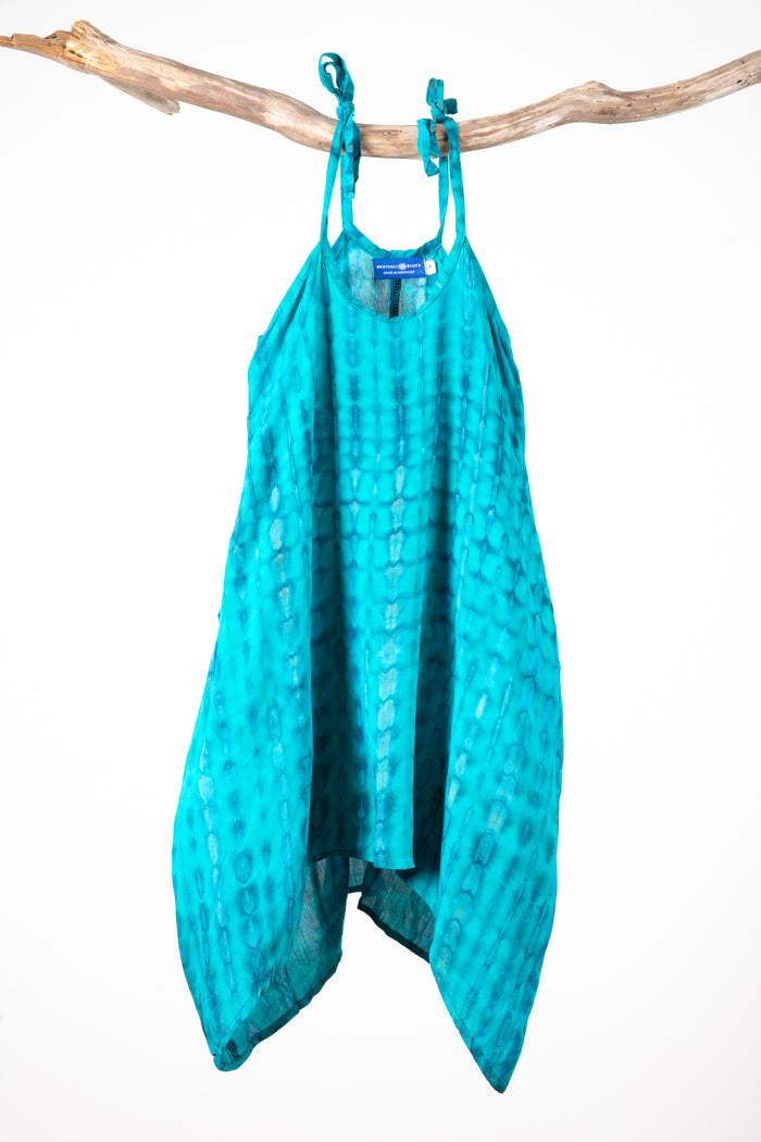 Kids Shibori Tie Dye Dress in Red