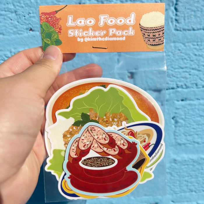 Kim Sandara: Lao Food Sticker Pack