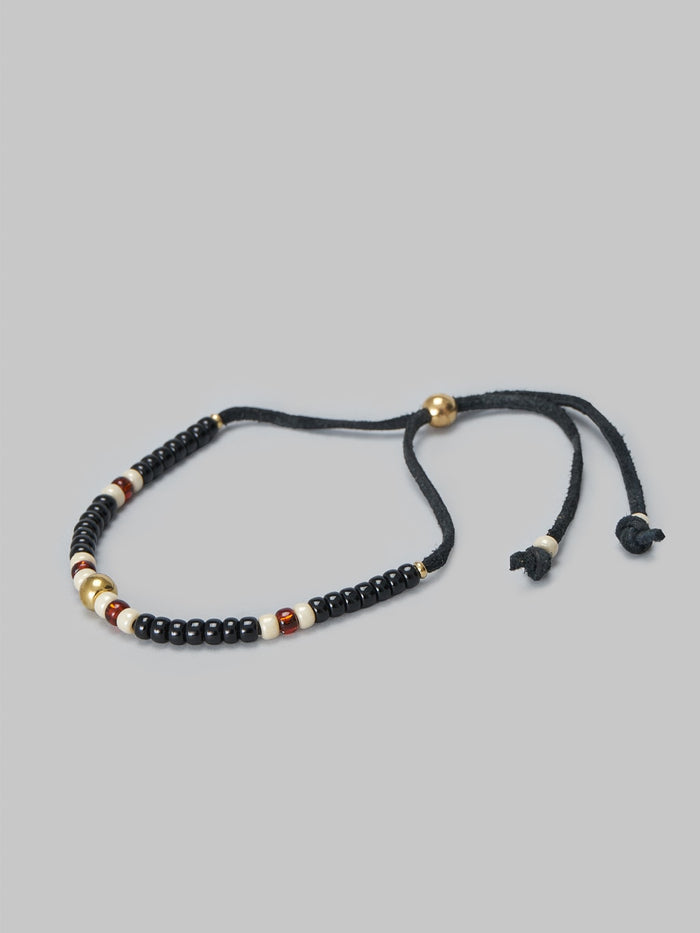 Kobashi Studio 5mm Traditional Beads Bracelet Black Orange