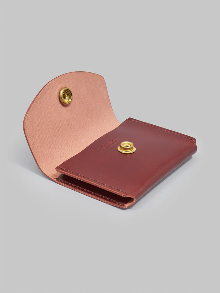 Kobashi Studio Cordovan Card Case brown open