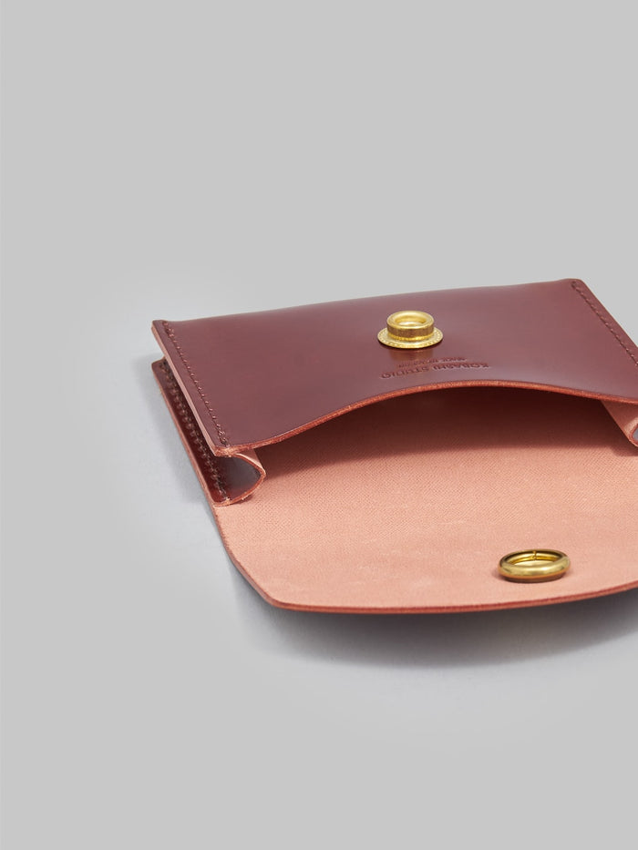 Kobashi Studio Cordovan Card Case brown interior