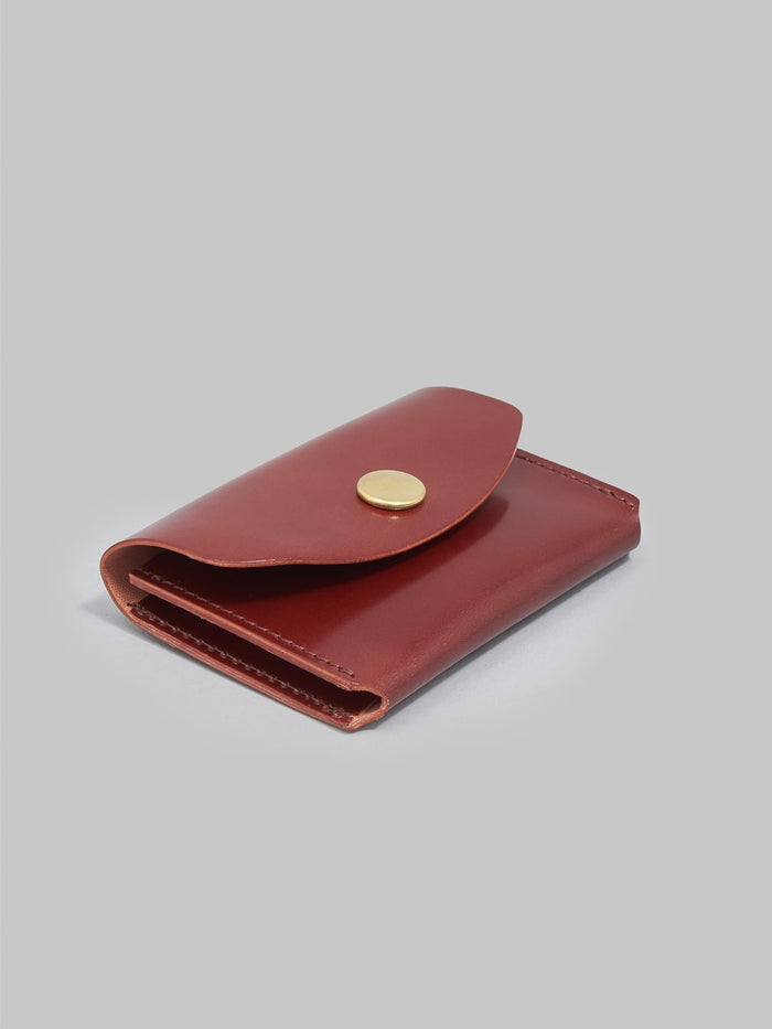 Kobashi Studio Cordovan Card Case brown closed