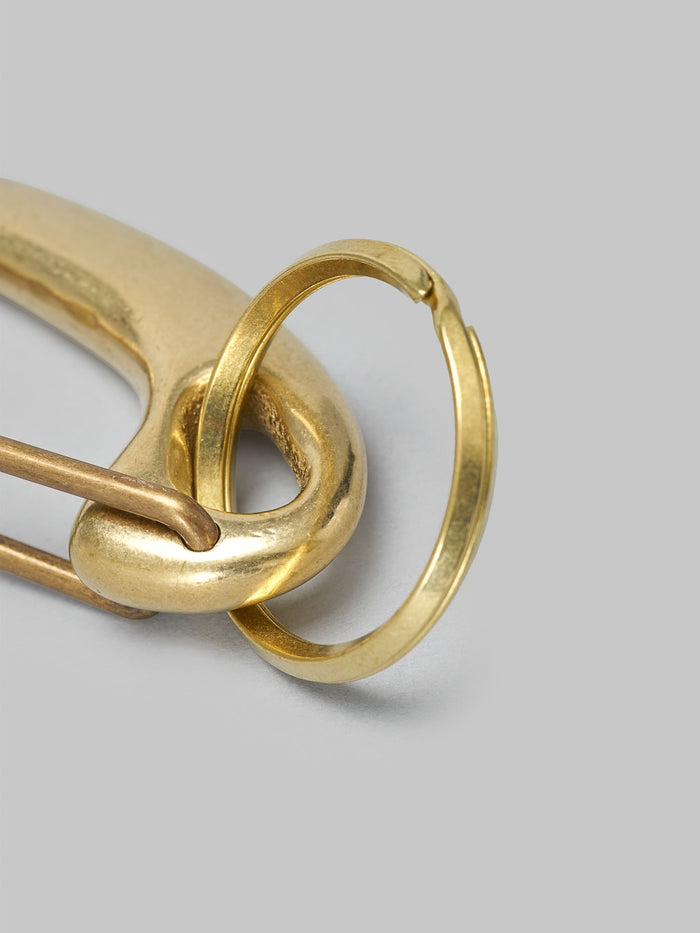 Kobashi Studio Key Snap solid brass ring closeup