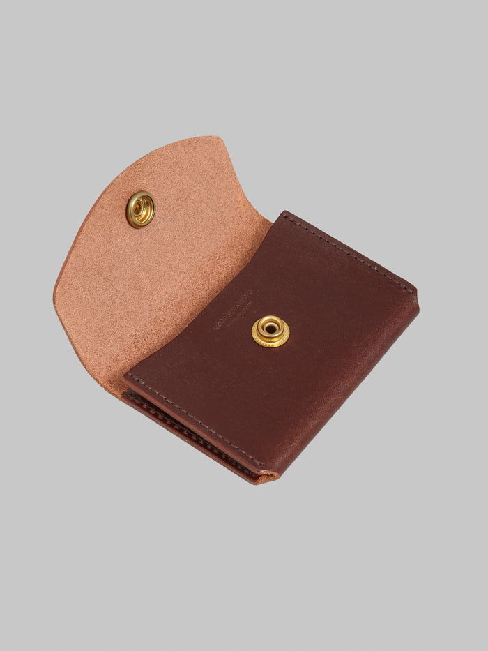 Kobashi Studio Leather Card Case Brown interior