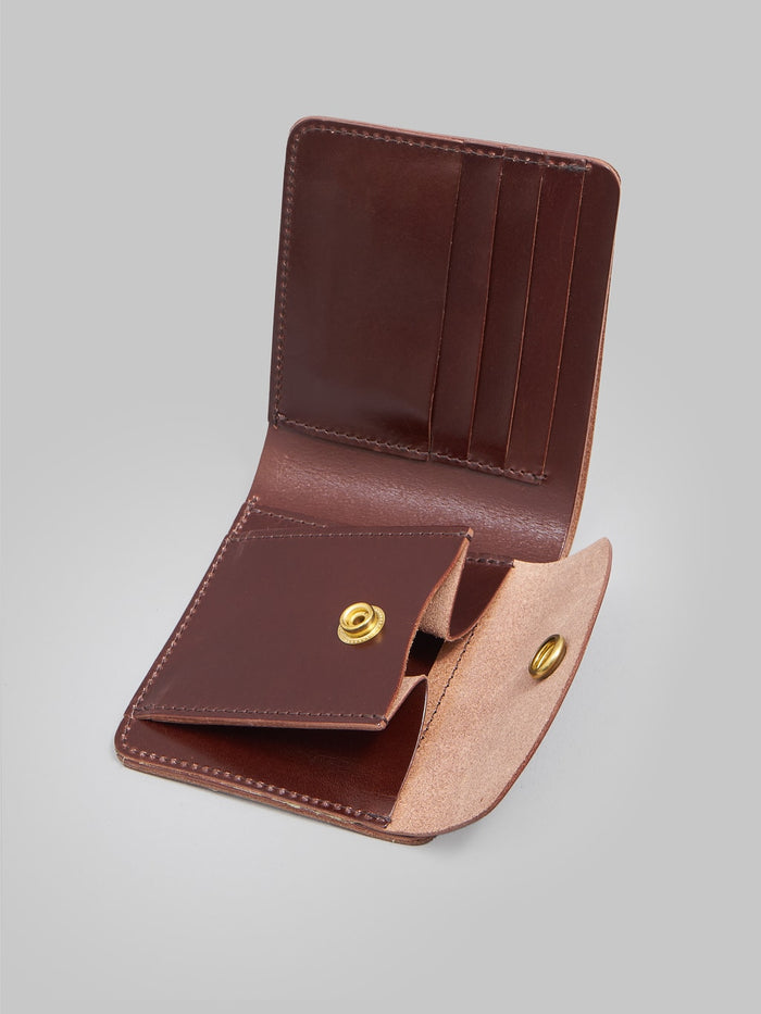 kobashi studio leather fold wallet brown interior details