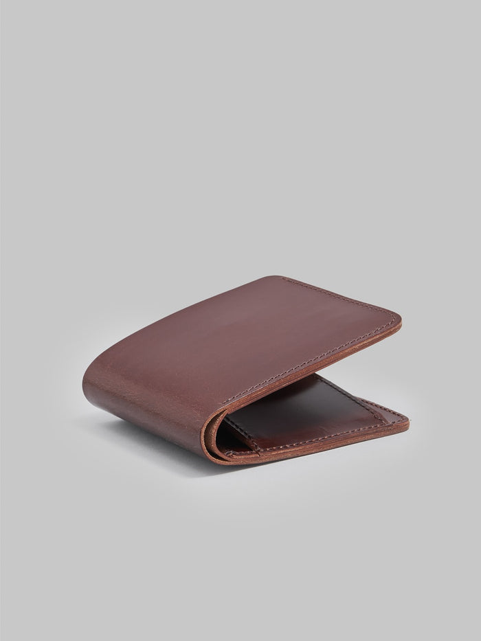 kobashi studio leather fold wallet brown made in japan