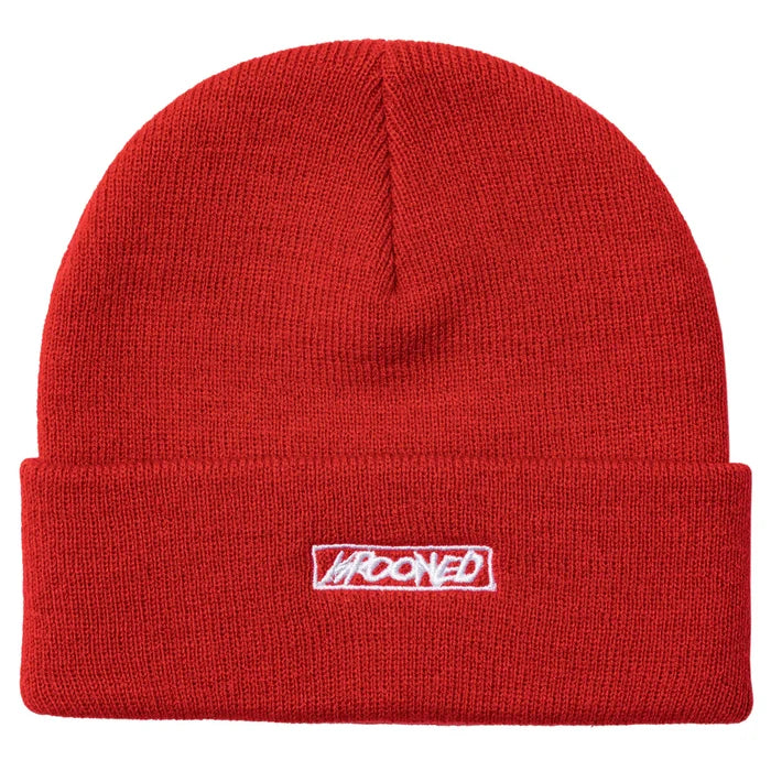 Krooked - Moonsmile Script Beanie (Dark Red/White) *SALE