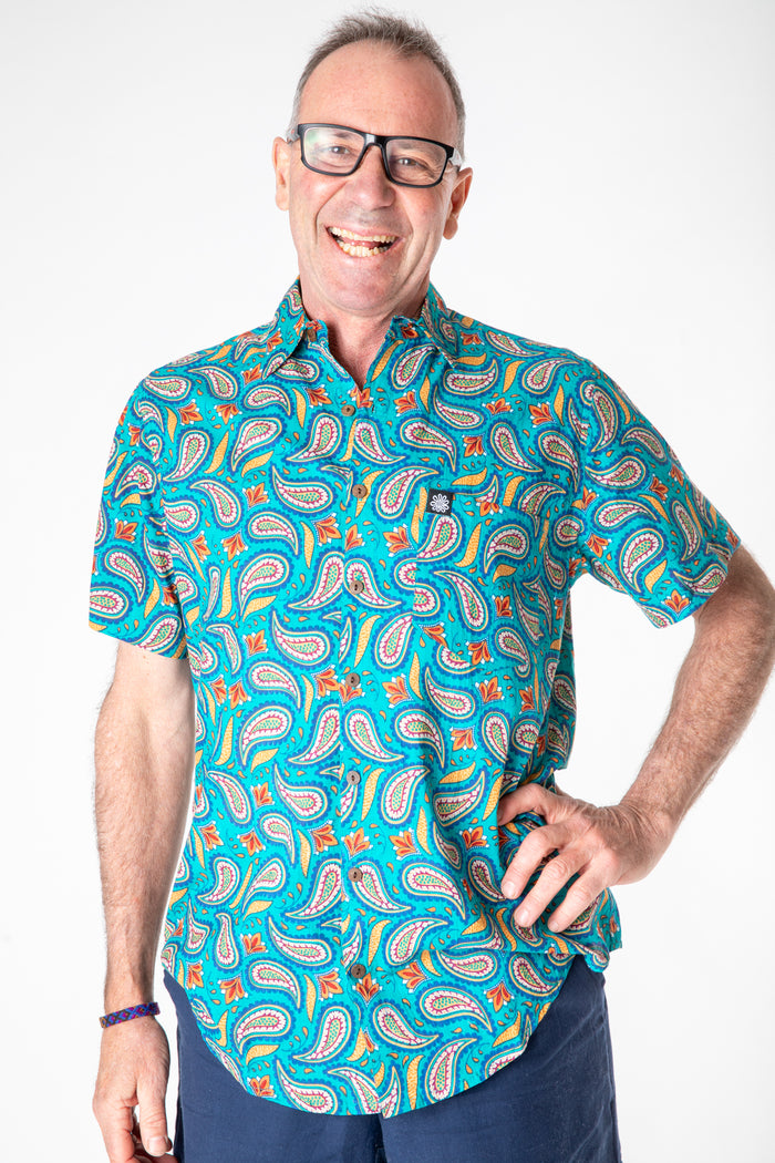 Turquoise Paisley / S