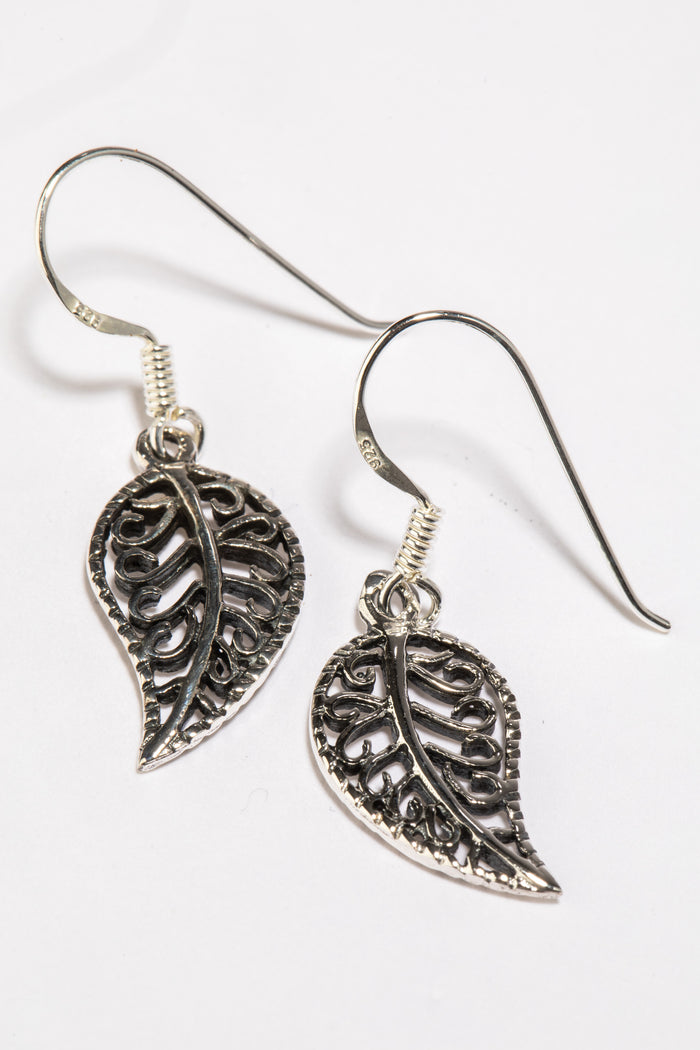 Leaf Sterling Silver Earrings