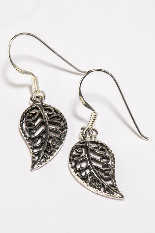 Leaf Sterling Silver Earrings