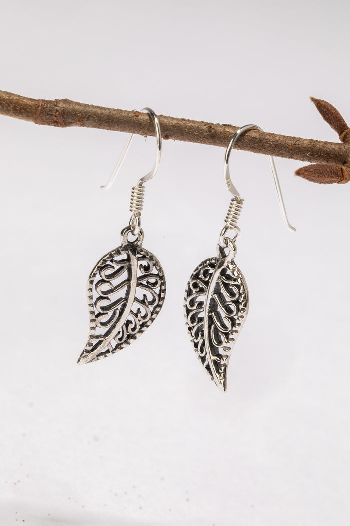 Leaf Sterling Silver Earrings