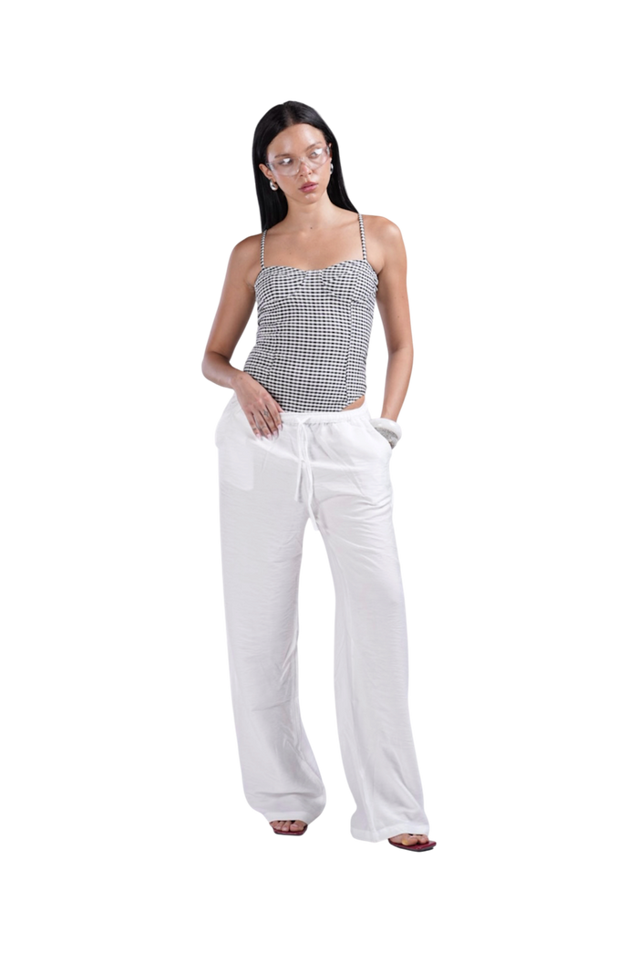 LINEN PANTS WHITE