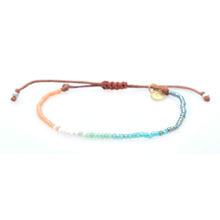 "Live by the Sun, Love by the Moon" Goddess Bracelet, flat lay