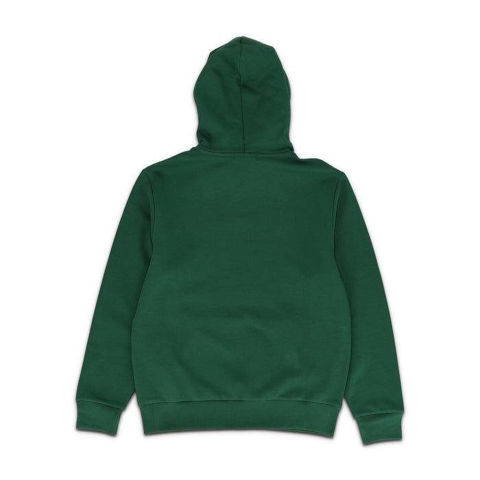 Logo Fleece Green Pullover Hoodie