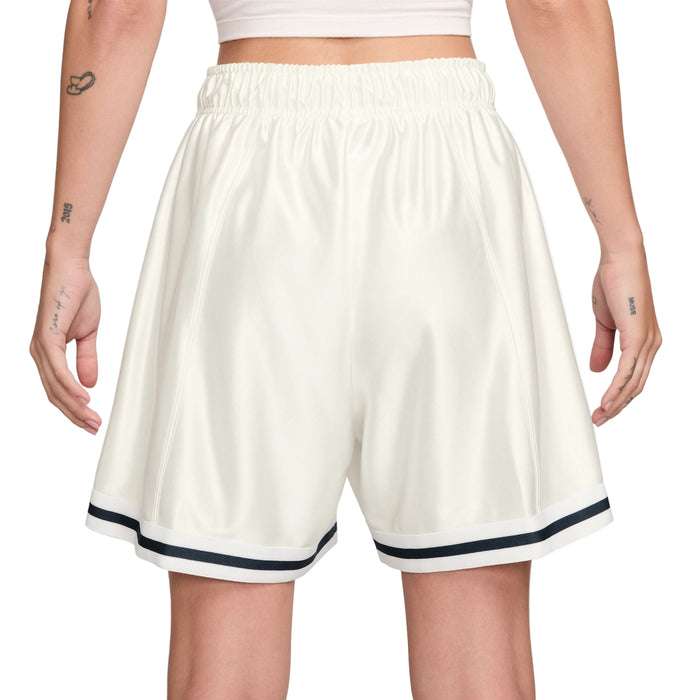 Loose Mid Rise Graphic Shorts White